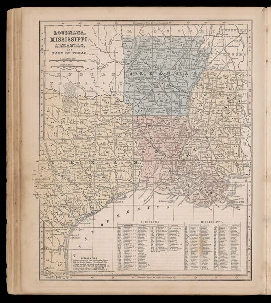 Louisiana, Mississippi, Arkansas and part of Texas.