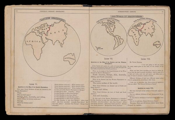 Eastern hemisphere. / The world in hemispheres