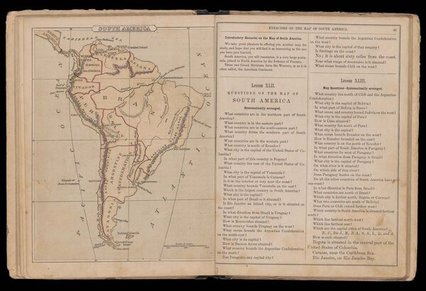 South America / Exercises on the map of South America.