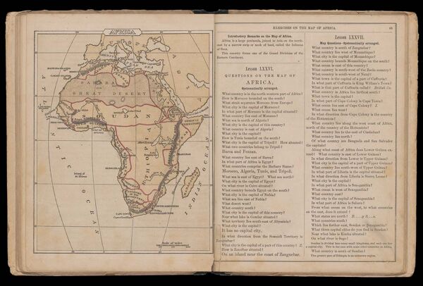 Africa. / Exercises on the map of Africa.