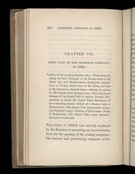Chapter VII. First part of the European campaign in 1829.