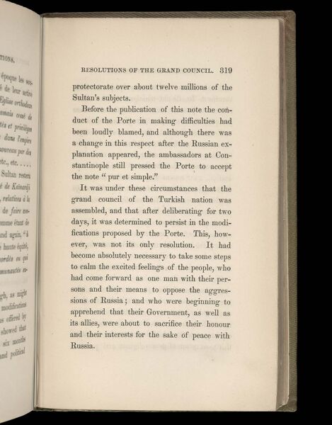Chapter X. Causes of the present war between Turkey and Russia.