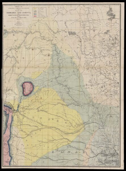 Map of Nebraska and Dakota and portions of the states and territories bordering thereon compiled by Bv't Maj. Gen. G.K. Warren, Maj. Engineers, March, 1867.