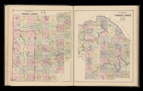 Colby's Maps of the Timber Lands of Maine No. 4. / Colby's Maps of the Timber Lands of Maine No. 5.