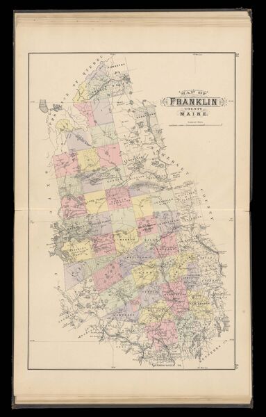 Map of Franklin County Maine.