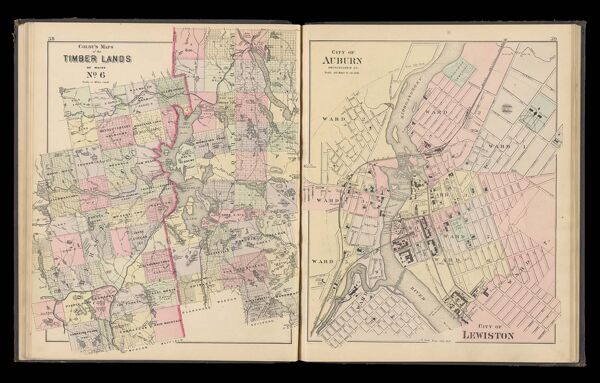 Colby's Maps of the Timber Lands of Maine No. 6. / City of Auburn, Androscoggin Co., City of Lewiston.