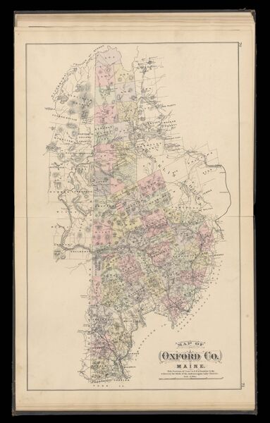 Map of Oxford Co. Maine with portions of Coos Co. N.H. & Franklin Co. Me. Shewing the whole of the Androscoggin Lake District.