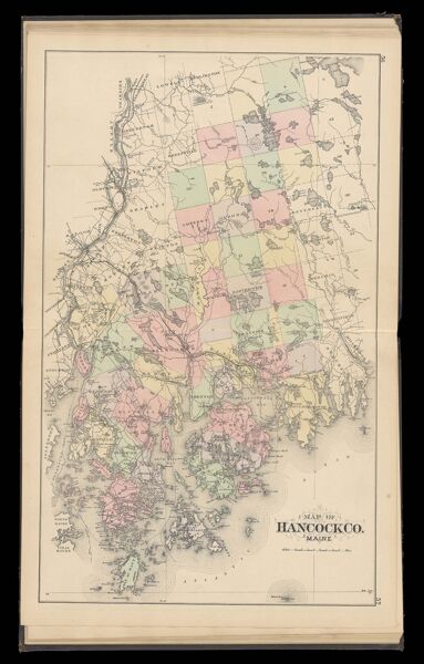 Map of Hancock Co. Maine.