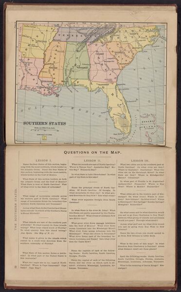 The Southern States / Questions on the Map