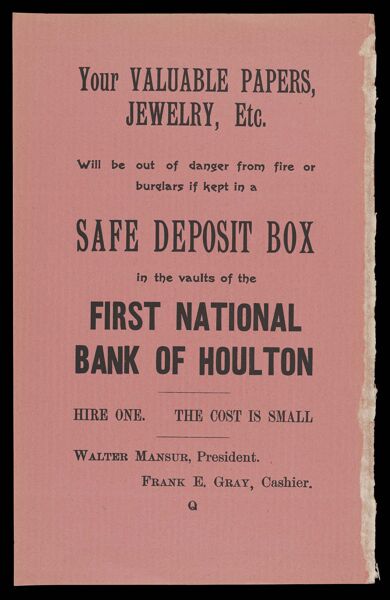The Houlton Directory. Text (advertisement) page 4