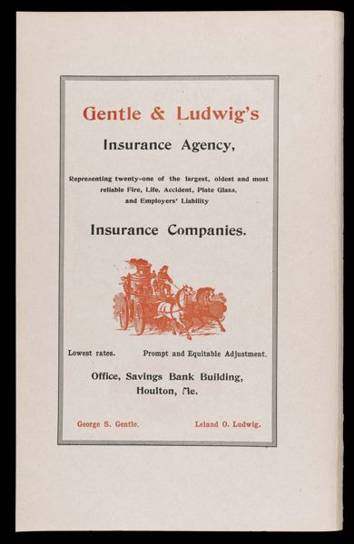 The Houlton Directory. Text (advertisement) page 21