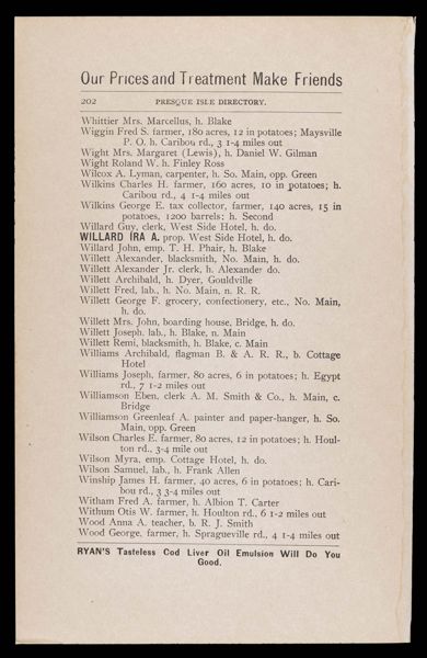The Presque Isle Directory. Resident Directory.