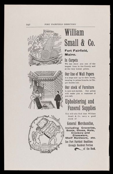 Fort Fairfield Directory. Text (advertisement) page 70