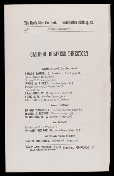 The Caribou Directory. Caribou Business Directory.