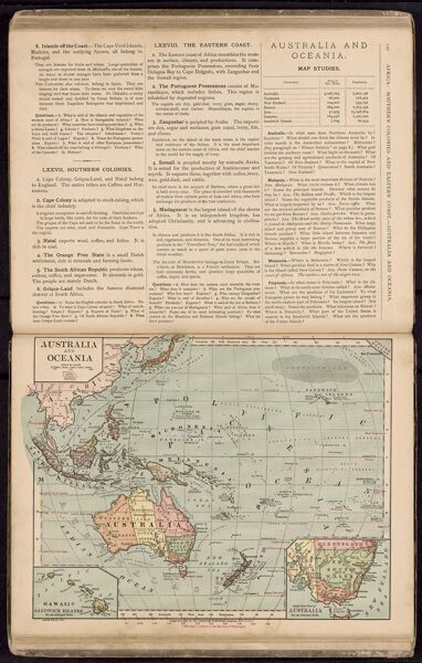 Africa: Southern colonies and eastern coast. -- Australia and Oceania. / Australia and Oceania.