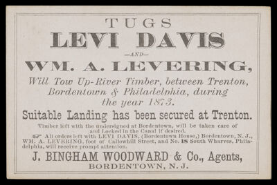 Tugs Levi Davis and Wm. A. Levering