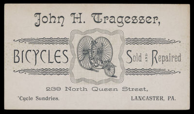 John H. Tragesser, Bicycles Sold and Repaired