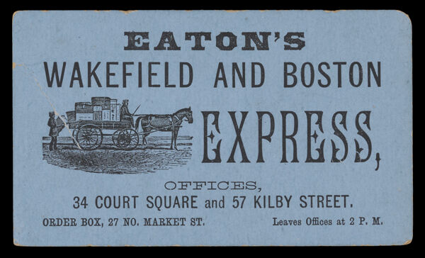 Eaton's Wakefield and Boston Express