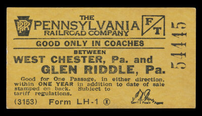 The Pennsylvania Railroad Company Good Only In Coaches