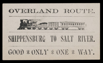 Overland Route. Shippensburg to Salt River.