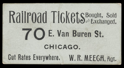 Railroad Tickets Bought, Sold & Exchanged
