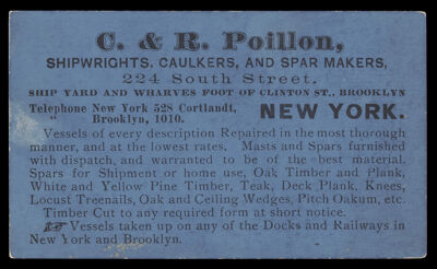 C. & R. Poillon, Shipwrights, Caulkers, and Spar Makers
