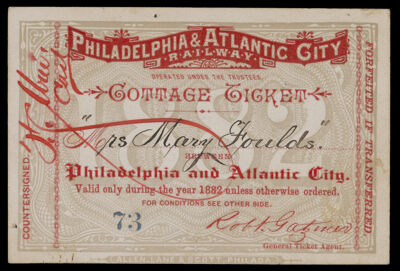 Philadelphia & Atlantic City Cottage Ticket