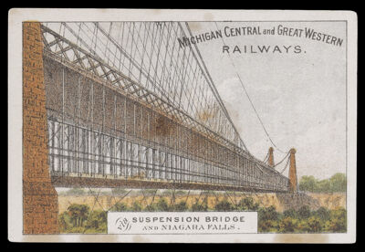 Michigan Central and Great Western Railways. Via Suspension Bridge & Niagara Fallls.