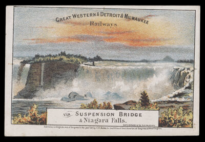 Great Western & Detroit & Milwaukee Railways via Suspension Bridge & Niagara Falls