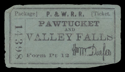 P. & W. R. R. Pawtucket to Valley Falls