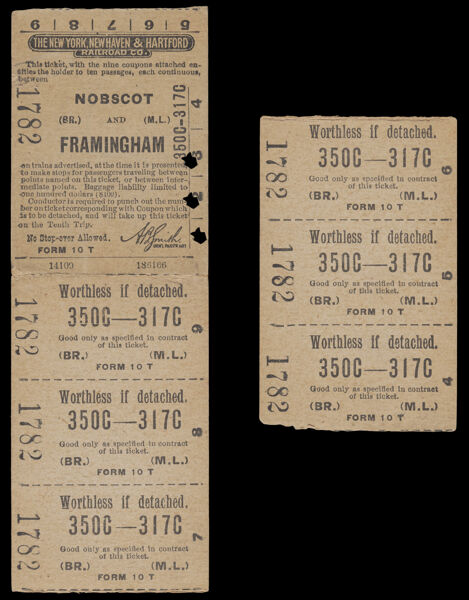 The New York, New Haven & Hartford Railroad Co. Nobscot and Framingham
