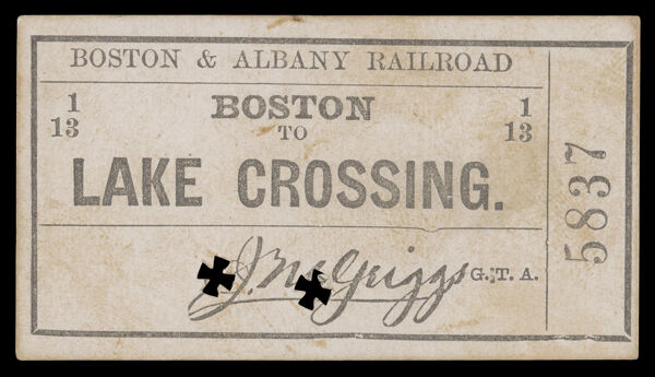 Boston & Albany Railroad Boston to Lake Crossing