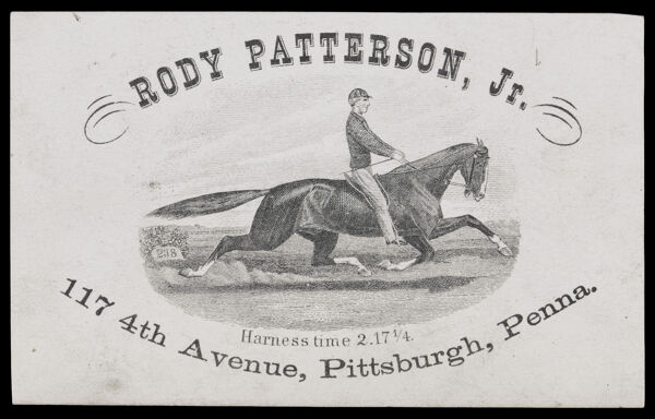 Rody Patterson, Jr. 117 4th Avenue, Pittsburgh, Penna.