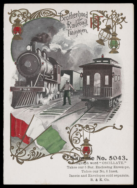 Brotherhood of Railroad Trainmen Sample No. 5043.