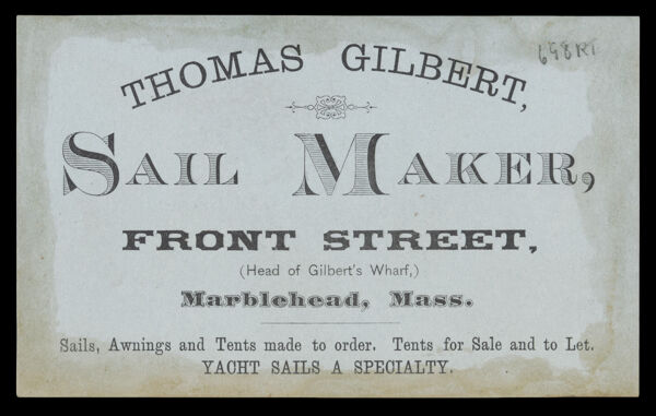 Thomas Gilbert Sail Maker