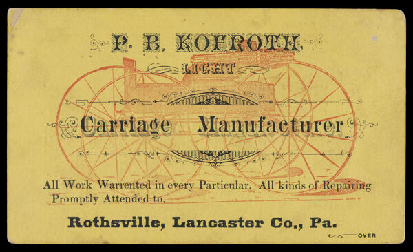 P.B. Kofroth Light Carriage Manufacturer