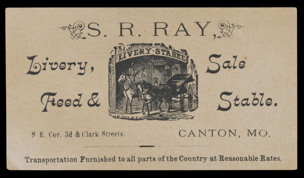 S. R. Ray, Livery, Feed & Sale Stable