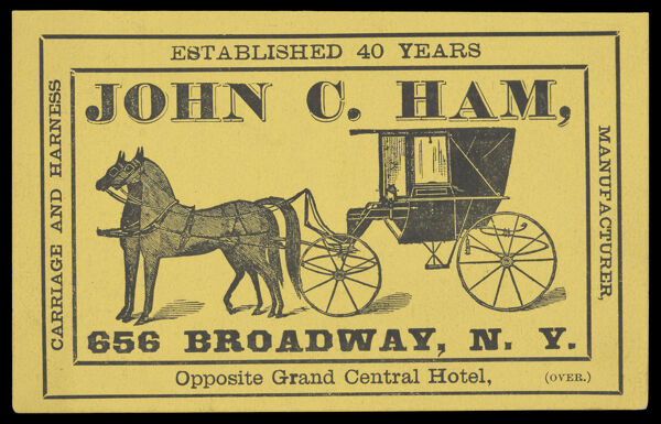 John C. Ham: Manufacturer, Carriage and Harness