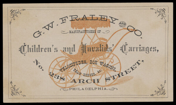 G.W. Fraley and Co. Manufacturers of Children's and Invalids' Carriages