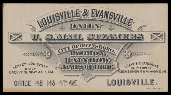Louisville & Evansville Daily U. S. Mail Steamers