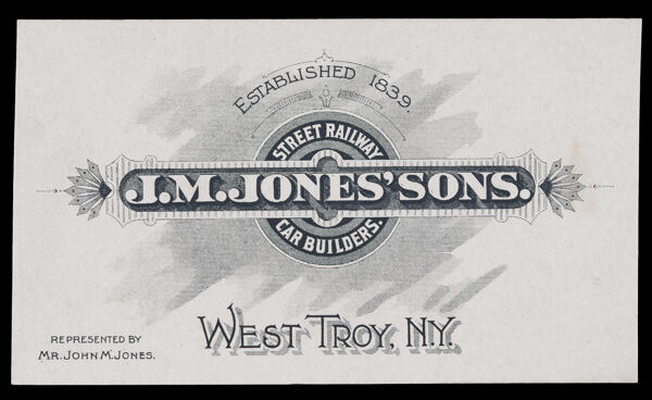J. M. Jones Street Railway Car Builders