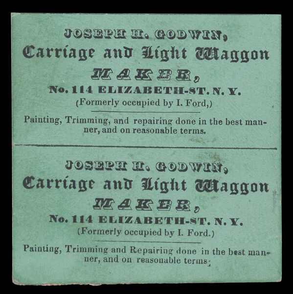 Joseph H. Godwin, Carriage and Light Waggon Maker