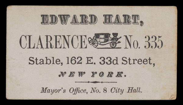 Edward Hart, Clarence No. 335
