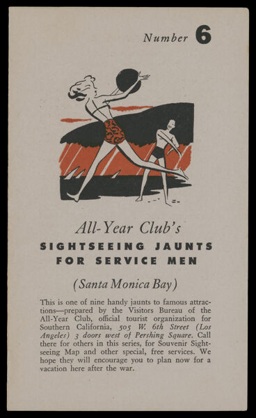 All Year Club's Sightseeing Jaunts for Service Men (Santa Monica Bay)