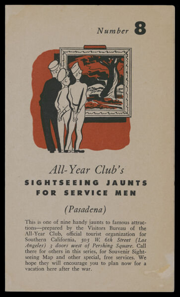 All Year Club's Sightseeing Jaunts for Service Men (Pasadena)