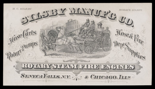 Silsby Manuf'g Co. Hose Rotary Steam Fire Engines