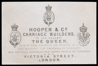 Hooper & Co. Carriage Builders, To Her Majesty the Queen.