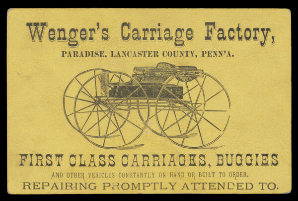 Wenger's Carriage Factory