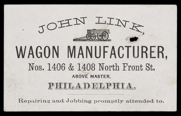 John Link, Wagon Manufacturer