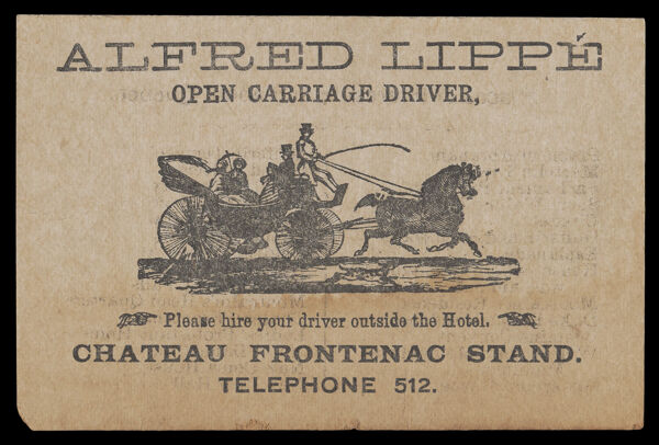 Afred Lippe Open Carriage Driver.